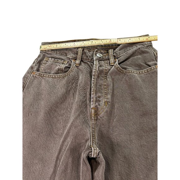 PacSun Brown Wide-Leg Denim Jeans Unisex - Picture 9 of 12
